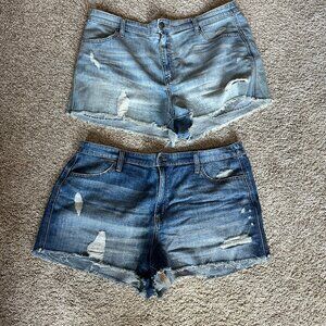 Aerie Dream Denim Shorts (2 Pairs) - Size XL